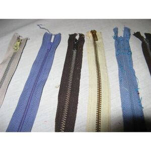Lot of  10 Vintage Assorted Used Zippers in Talon & Others